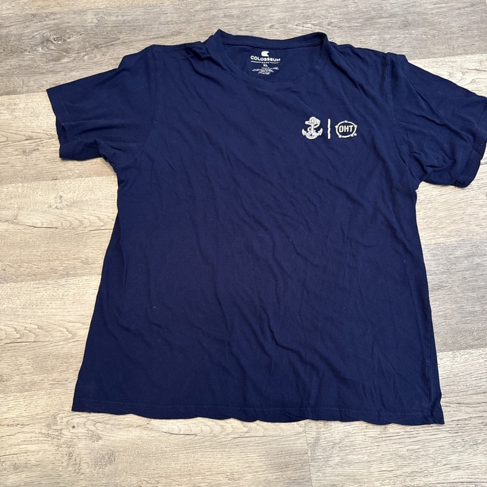 Colosseum‎ Mens US Navy OHT Graphic T-Shirt XL Navy Blue Military Support Tee